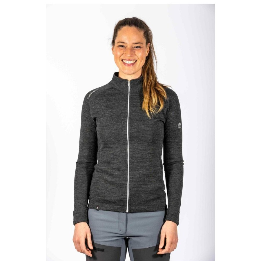 Outdoor Clothing MAUL | Maul Hochwang Merino Fleece Jacket W´S Dark Grey