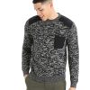 Outdoor Clothing ICEBREAKER | Icebreaker M Barein Crewe Sweater Black/Snow