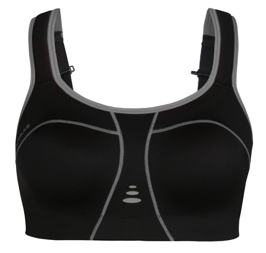 Outdoor Clothing PURELIME | Purelime Padded Athletic Bra Black/Cool Grey