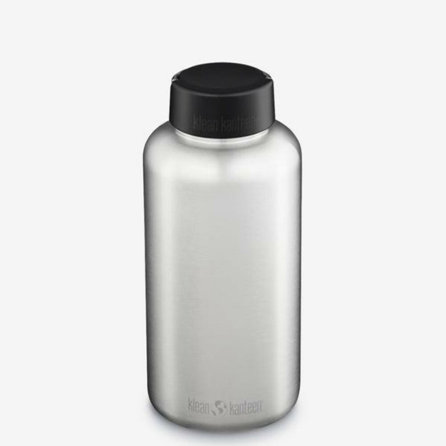 Kamperen KLEAN KANTEEN | Klean Kanteen 64Oz Classic Wide W/Loopcap Brushed Stainless Diverse