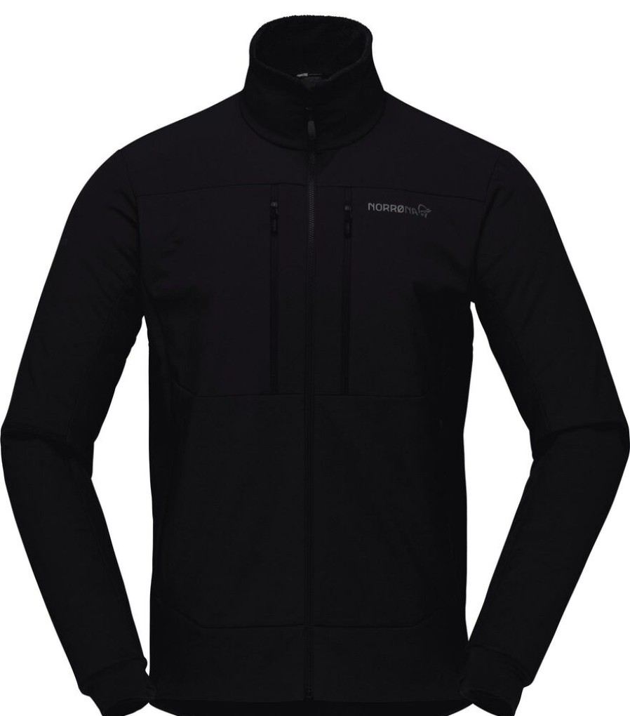 Outdoor Clothing NORRONA | Norrona Trollveggen Hiloflex200 Jacket M'S Caviar Black