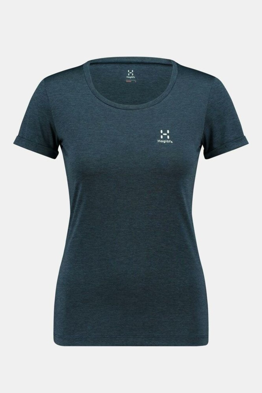 Outdoor Clothing HAGLOFS | Haglofs Ridge Hike Tee Women Tarn Blue Solid