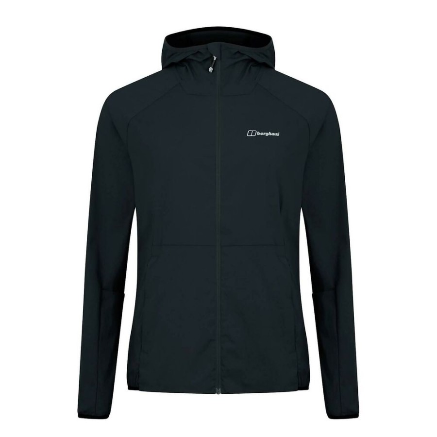 Outdoor Clothing BERGHAUS | Berghaus Arina Hooded Fl Jacket Wmns Black/Black