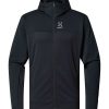 Outdoor Clothing HAGLOFS | Haglofs Lark Mid Hood Men True Black