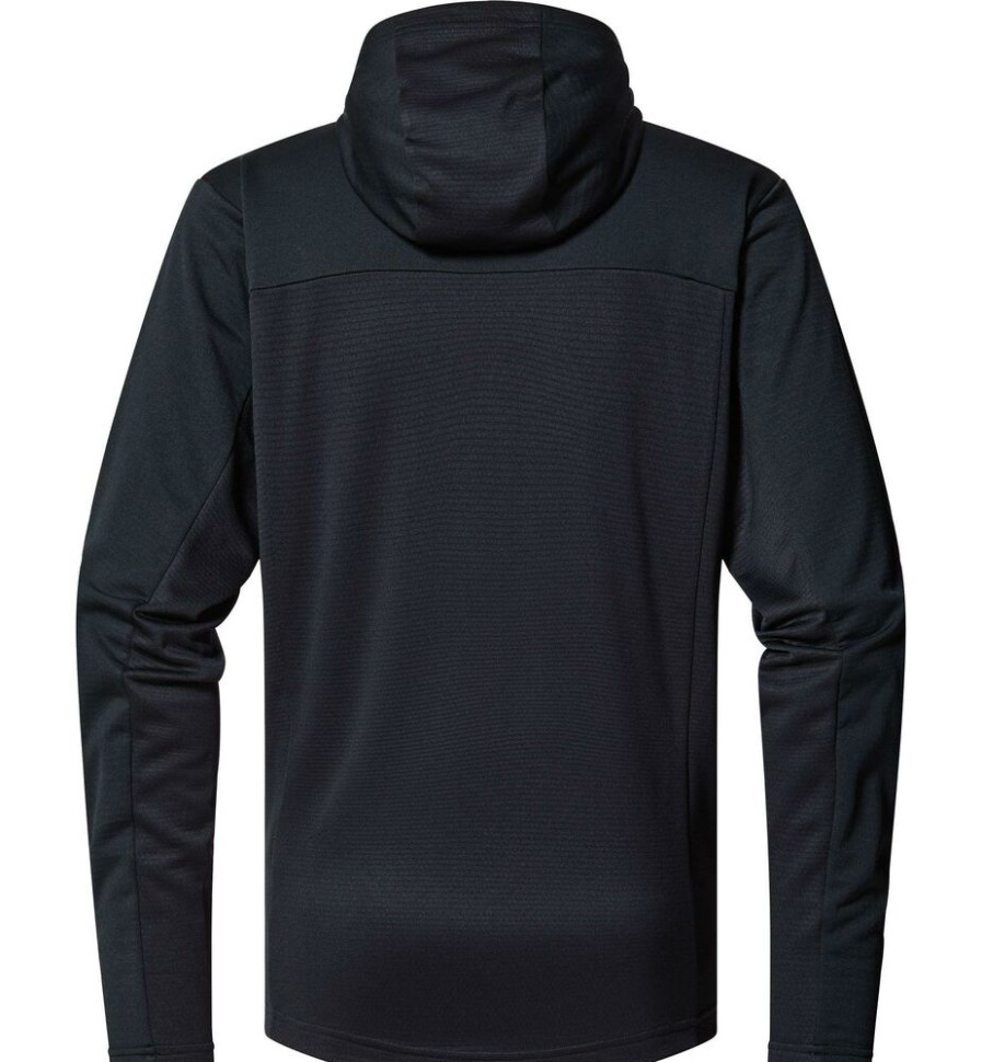 Outdoor Clothing HAGLOFS | Haglofs Lark Mid Hood Men True Black