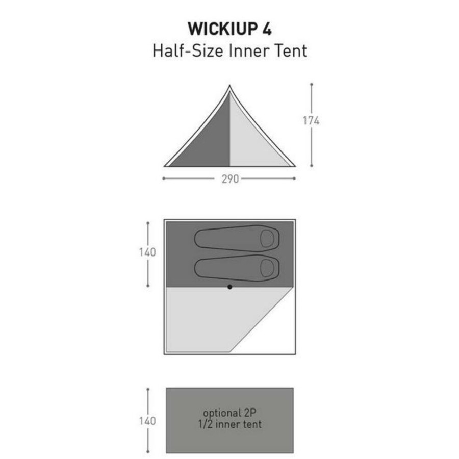 Kamperen BACH | Bach Half Size Innertent Wickiup 4 Vapor Blue Diverse