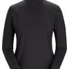 Outdoor Clothing ARCTERYX | Arcteryx Rho Lt Zip Neck Women Black