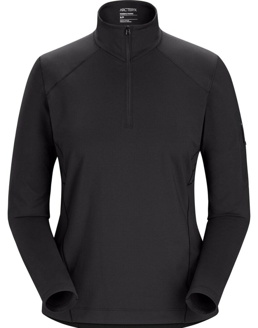 Outdoor Clothing ARCTERYX | Arcteryx Rho Lt Zip Neck Women Black