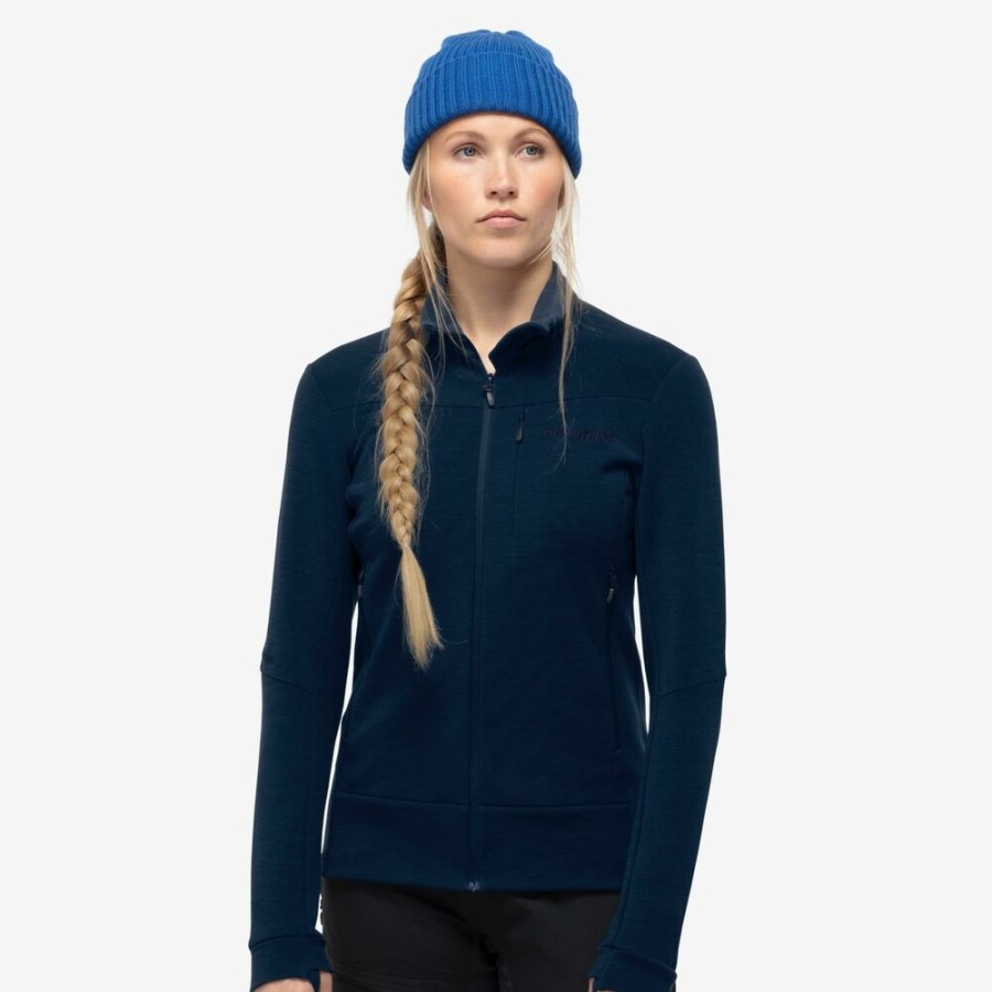 Outdoor Clothing NORRONA | Norrona Falketind Warmwool2 Stretch Jacket W Indigo Night