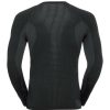 Outdoor Clothing ODLO | Odlo Performance Warm Suw Top Crew Neck L/S 188032 Black-Odlo Concrete Grey