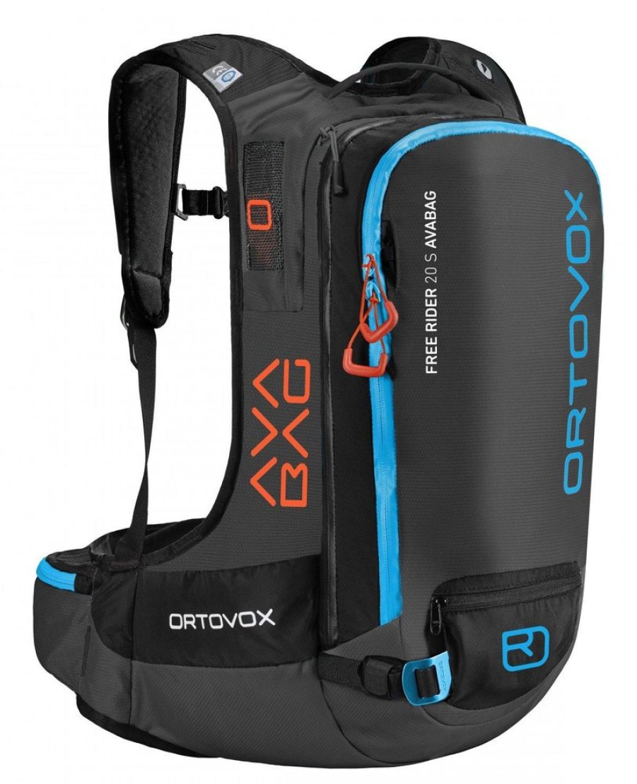 Backpacks&Bags ORTOVOX | Ortovox Free Rider 20 S Avabag - Skirugzak Incl Unit Black/Anthracite