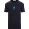 Outdoor Clothing ICEBREAKER | Icebreaker M Tech Lite Ii Ss Tee Ib Essential Logo Midnight Navy