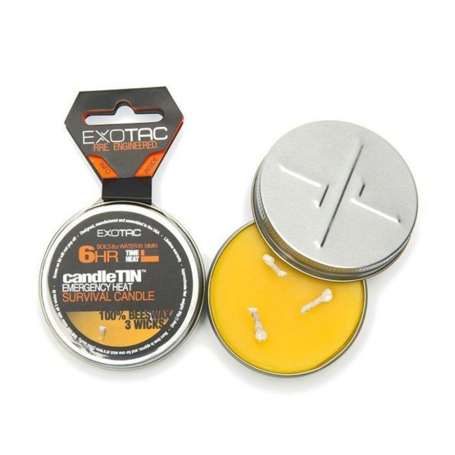 Equipment EXOTAC | Exotac Candletin Hot Burn Small Tea Light Beeswax Several