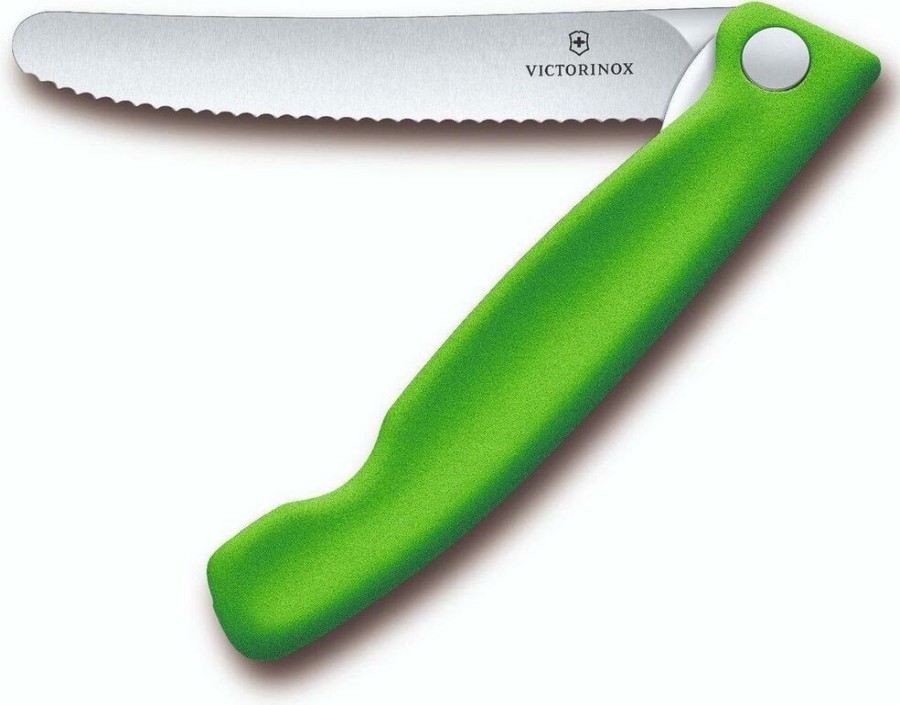 Equipment VICTORINOX | Victorinox Paring Knife Collapsible Serrated Green Several