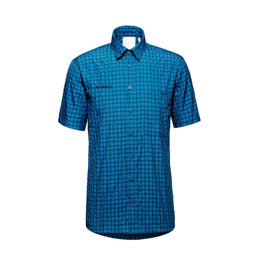 Outdoor Clothing MAMMUT | Mammut Lenni Shirt Men Deep Ice-Marine