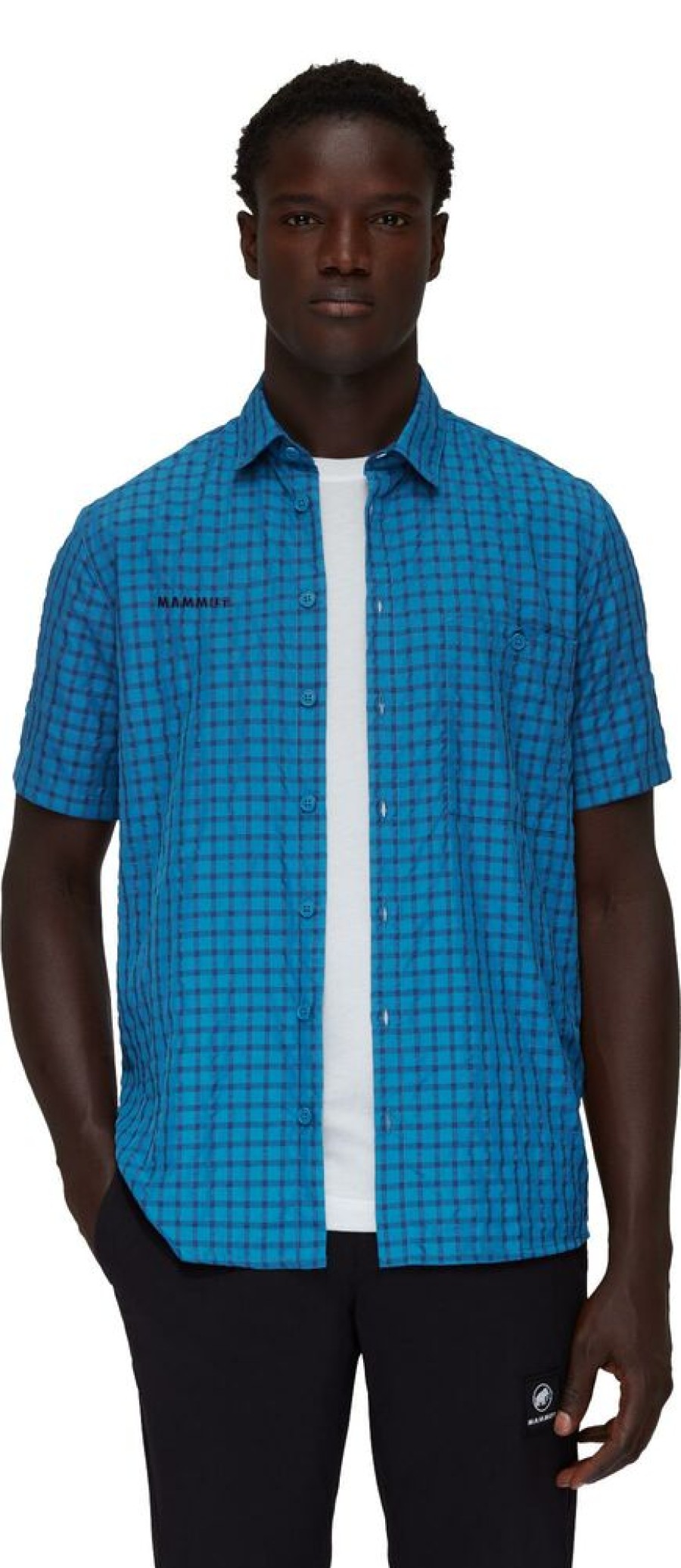 Outdoor Clothing MAMMUT | Mammut Lenni Shirt Men Deep Ice-Marine