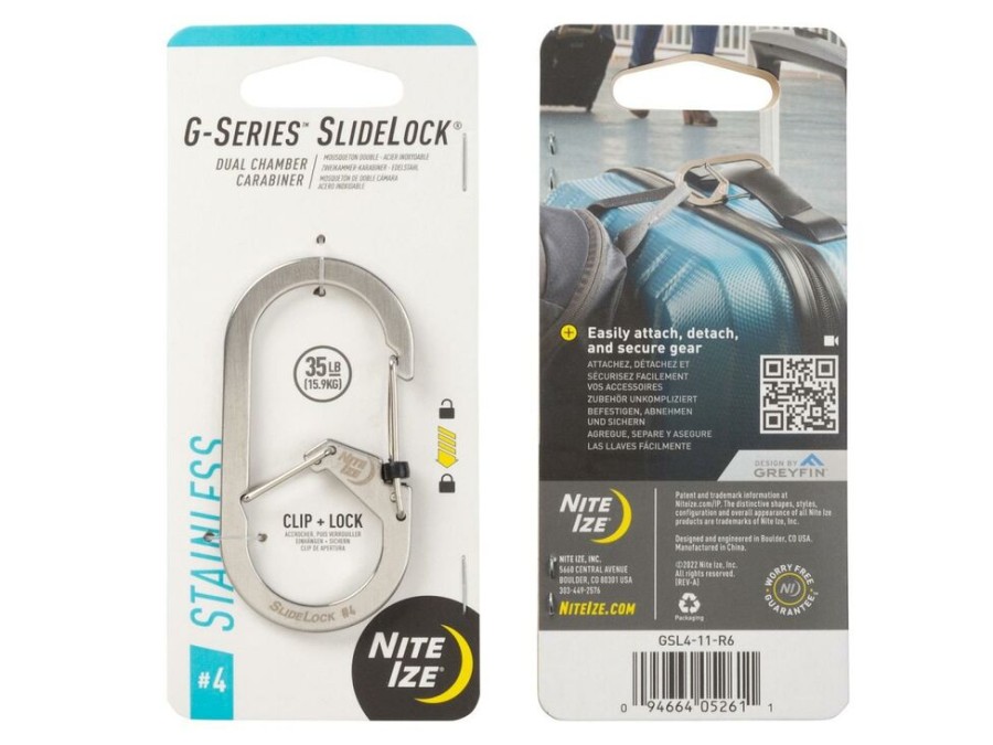 Travel NITE IZE | Nite Ize G-Series Carabiner Ss Silver #4 Several