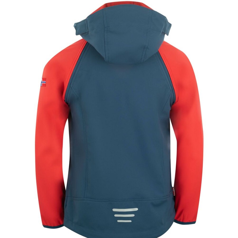 Outdoor Clothing TROLLKIDS | Trollkids Kids Rondane Zip-Off Jacket Xt Bright Red/Mystic Blue