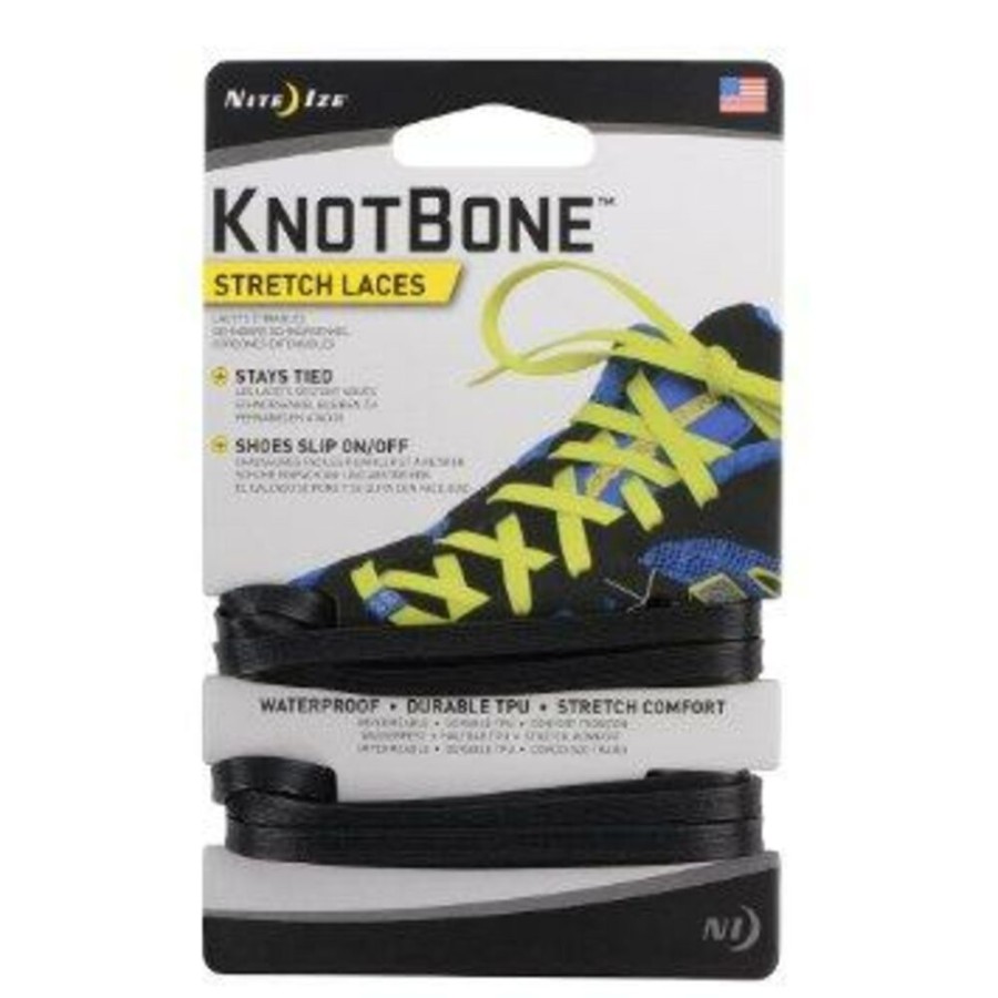 Mountain Sports & Winter Sports NITE IZE | Nite Ize Knotbone Laces Black - Stretch Veters Several