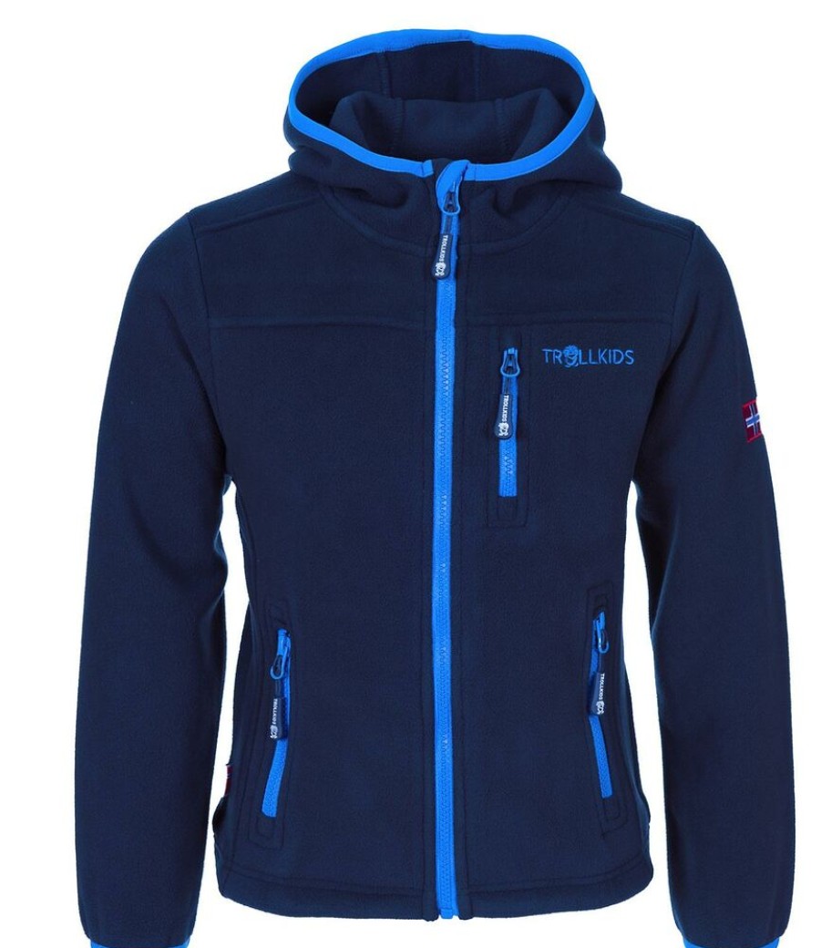 Outdoor Clothing TROLLKIDS | Trollkids Kids Stavanger Jacket Navy/Light Blue