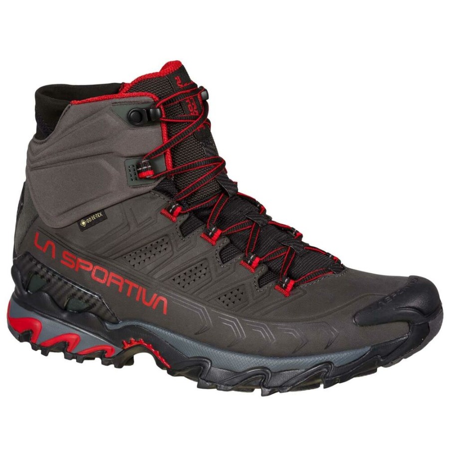 Shoes LA SPORTIVA | La Sportiva Ultra Raptor Ii Mid Leather Gtx Carbon/Tango Red