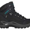 Shoes LOWA | Lowa Renegade Gtx Mid Ws Small Hiking Shoe Asphalt/Turquoise