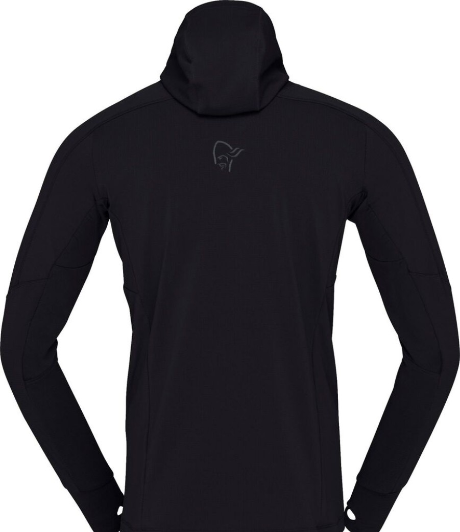 Outdoor Clothing NORRONA | Norrona Falketind Power Grid Hood M'S Caviar Black