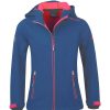 Outdoor Clothing TROLLKIDS | Trollkids Girls Trollfjord Jacket Midnight Blue/Coral