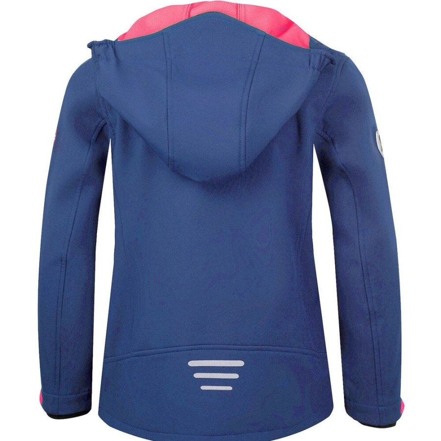 Outdoor Clothing TROLLKIDS | Trollkids Girls Trollfjord Jacket Midnight Blue/Coral