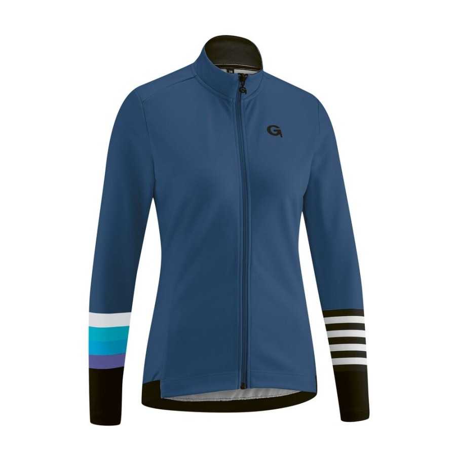 Outdoor Clothing GONSO | Gonso Falperra Bike Shirt Ls Fz W Insignia Blue