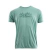 Outdoor Clothing ACLIMA | Aclima Lightwool Clssic Tee Woodprint Man Oil Blue