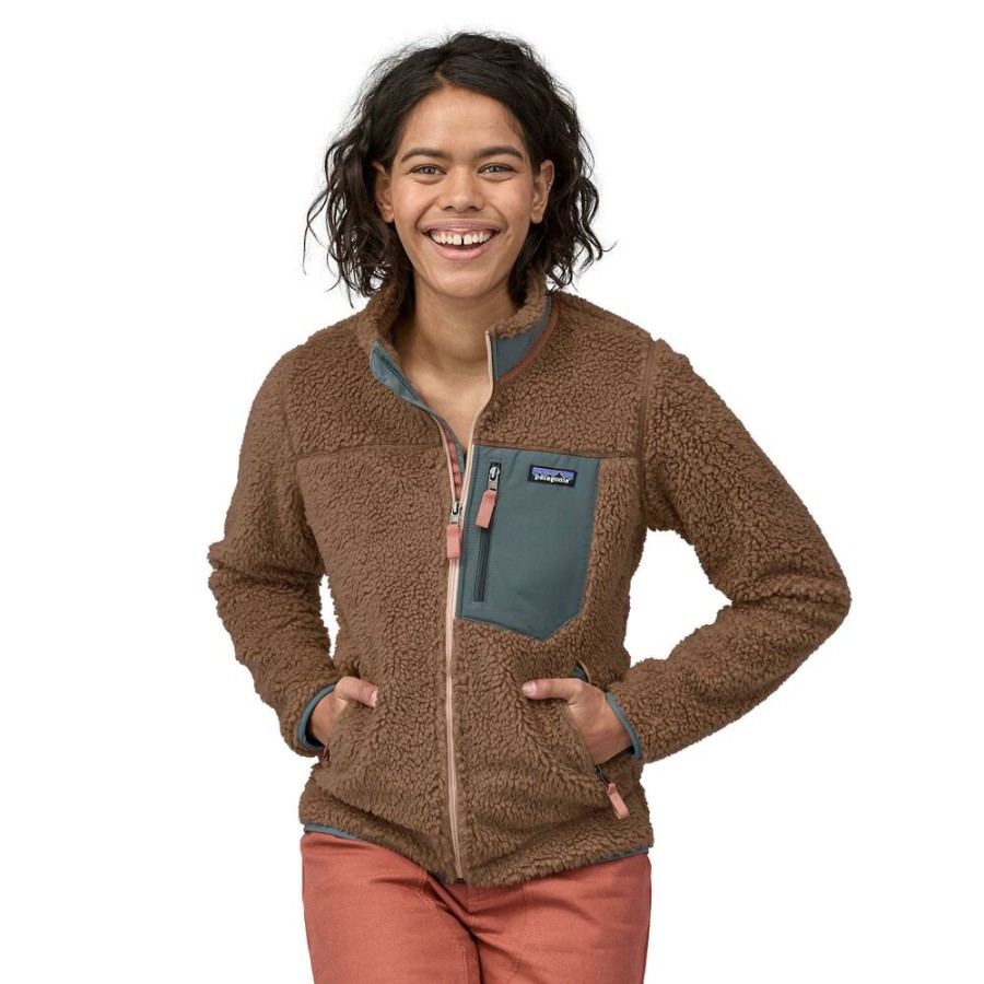 Outdoor Clothing PATAGONIA | Patagonia W´S Classic Retro-X Jacket Pampas Tan W/Nouveau Green