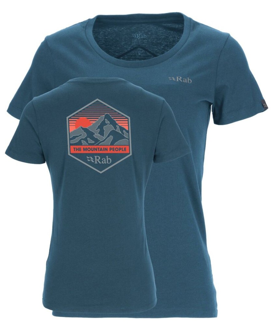 Outdoor Clothing RAB | Rab Stance Mountain Peak Tee Wmns Orion Blue