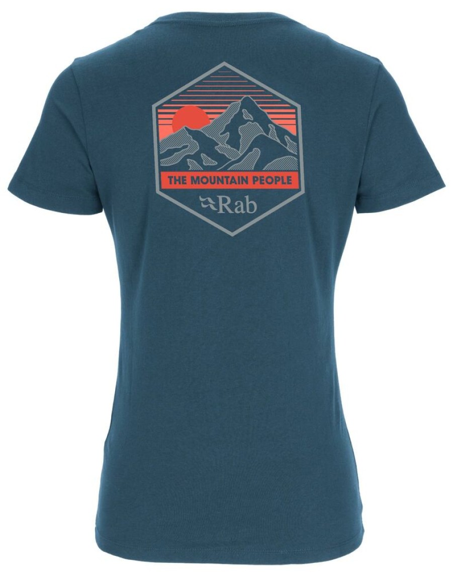 Outdoor Clothing RAB | Rab Stance Mountain Peak Tee Wmns Orion Blue