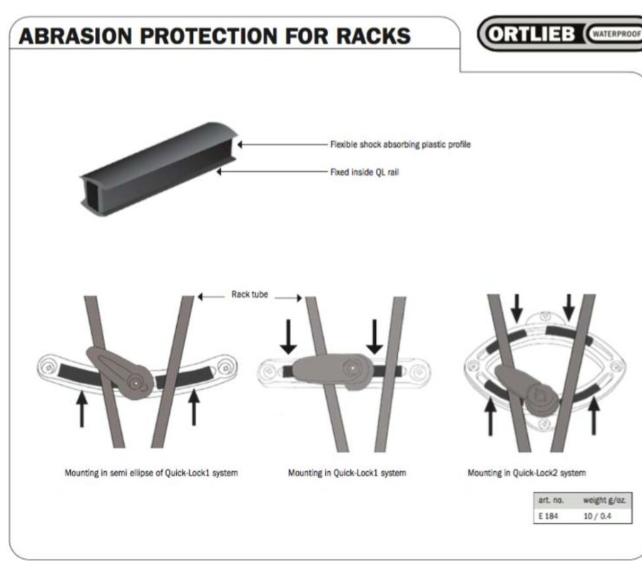 Backpacks&Bags ORTLIEB | Ortlieb E184 Abrasion Protection 4 Pieces Scratch Protection Several