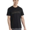 Outdoor Clothing ICEBREAKER | Icebreaker M Tech Lite Ii Ss Tee Ski Stripe