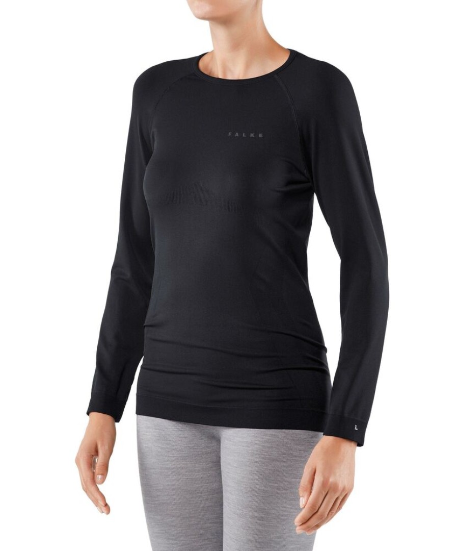 Outdoor Clothing FALKE | Falke Maximum Warm Longsleeved Shirt Women Comfort 33041 Black