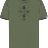 Outdoor Clothing ACLIMA | Aclima Lightwool Classic Tee X Print Women Ranger Green