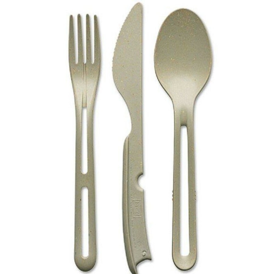 Kamperen KOZIOL | Koziol Klikk Cutlery Set 3 St Nature Desert Sand Diverse