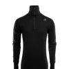 Outdoor Clothing ACLIMA | Aclima Doublewool Polo W/Zip Men Jet Black/Marengo