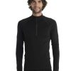 Outdoor Clothing ICEBREAKER | Icebreaker M 300 Merinofine Polar Ls Half Zip Black