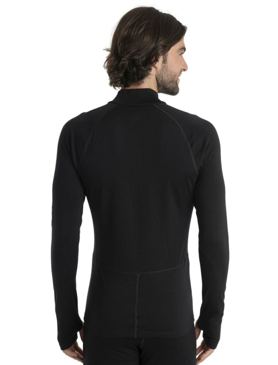 Outdoor Clothing ICEBREAKER | Icebreaker M 300 Merinofine Polar Ls Half Zip Black