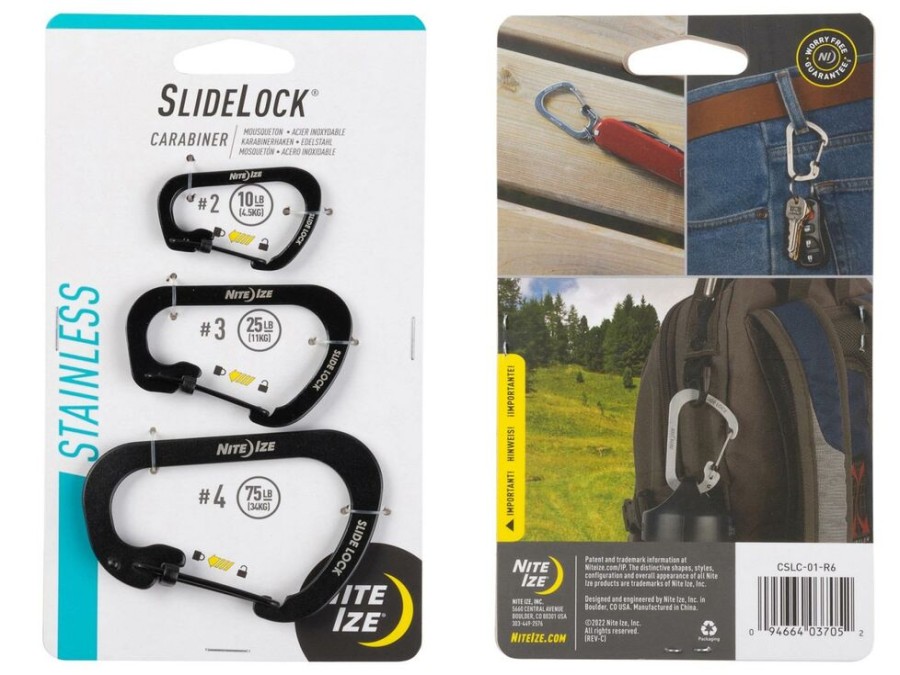 Travel NITE IZE | Nite Ize Carabiner Slidelock 3-Pack #2 #3 #4 Several