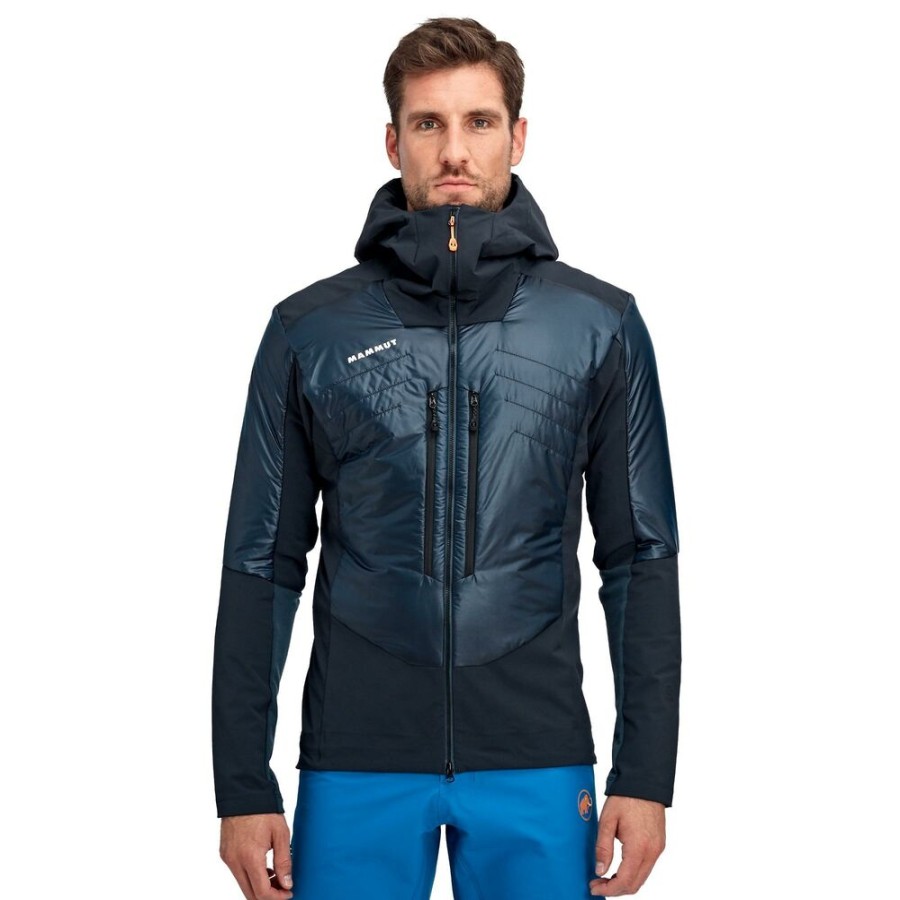 Outdoor Clothing MAMMUT | Mammut Eisfeld So Hybrid Hooded Jacket Men Night