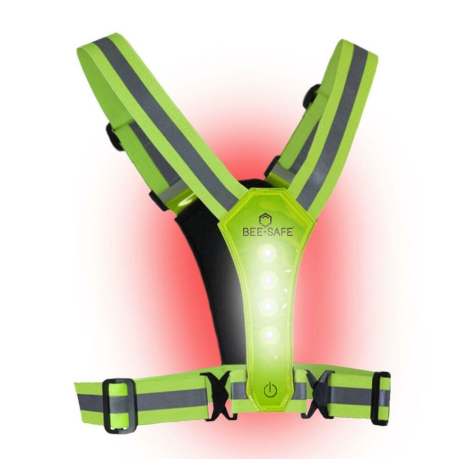 Travel BEE SEEN | Bee Seen Led Harness Usb +Phone Pocket Lime