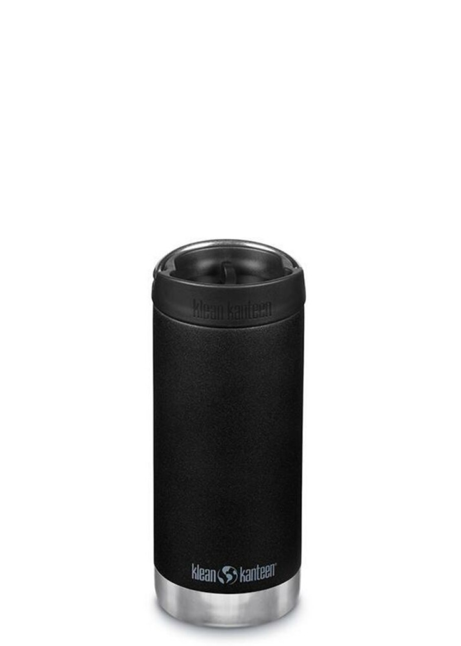 Kamperen KLEAN KANTEEN | Klean Kanteen Tk Wide 12Oz W/Cafe Cap Black Diverse