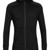 Outdoor Clothing ICEBREAKER | Icebreaker M Quantum Zoneknit Ls Zip Hoody Black