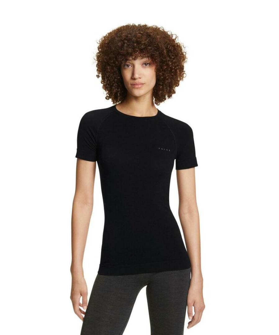 Outdoor Clothing FALKE | Falke Wt Light Short Sleeved Shirt Women Black