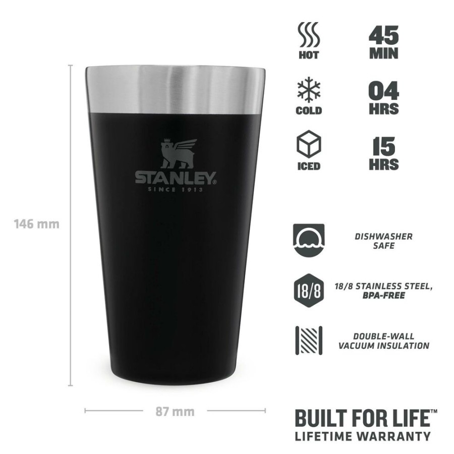 Kamperen STANLEY | Stanley The Stacking Beer Pint 0.47L Matte Black