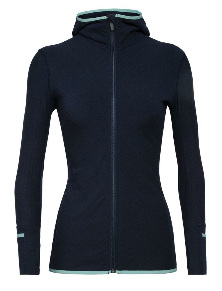 Outdoor Clothing ICEBREAKER | Icebreaker Wmns Descender Ls Zip Hood